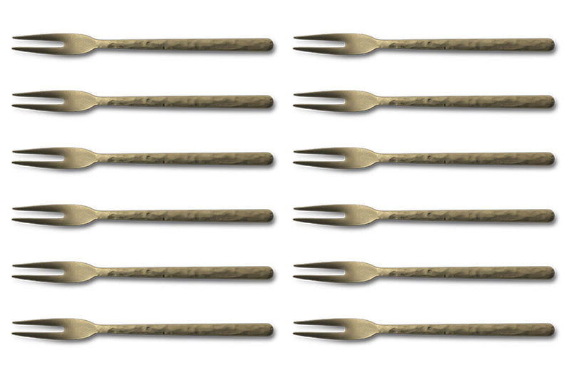 Set de 12 fourchettes à dessert Culter Kodai 13,8cm - Vintage Gold