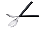 Set 2 couverts à salade Triangle en inox brossé et manche en polypropylène