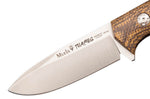 Couteau Muela Tuareg 10G 9334 lame 10cm manche en micarta jute marron et moutarde + étui en cuir
