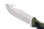 Couteau Buck 657 Pursuit Large Guthook 0657GRG lame 11,4cm manche nylon/fibres de verre vert + étui polyester
