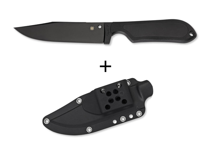 Couteau Spyderco Street Bowie FB04PBB lame noire 12,8cm manche nylon et fibre de verre + étui Kydex