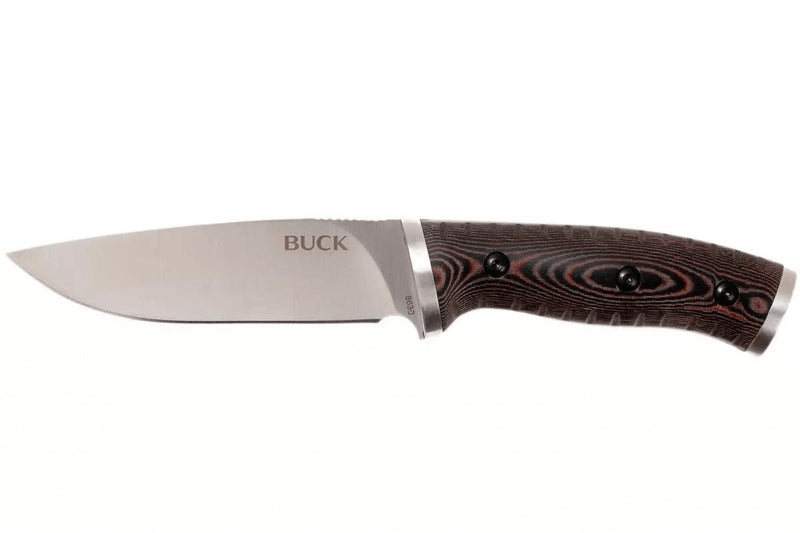 Couteau multifonction Buck 863 Selkirk 0863BRS lame 11,7cm manche micarta marron avec allume-feu et étui nylon