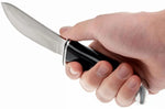 Couteau Buck 103 Skinner 0103BKS lame 10,2cm manche résine phénolique noir/alu avec étui en cuir