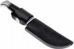 Couteau Buck 103 Skinner 0103BKS lame 10,2cm manche résine phénolique noir/alu avec étui en cuir