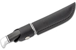 Couteau Buck 105 Pathfinder 0105BKS lame 12,7cm manche résine phénolique noir/alu + étui cuir