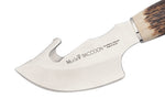Couteau Muela Raccoon 9232 lame 8cm en inox manche en bois de cerf + étui en cuir