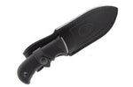 Couteau Muela Bisonte 9305 lame 11cm manche en gomme noir + étui en cuir