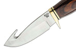 Couteau Buck 191 Zipper 0191BRG lame guthook 10,5cm manche bois de noyer + étui cuir