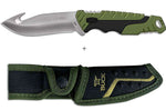 Couteau Buck 657 Pursuit Large Guthook 0657GRG lame 11,4cm manche nylon/fibres de verre vert + étui polyester