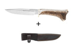 Couteau Muela Ranger 9251 lame 14cm manche en bois de cerf avec départ d'épois + étui en cuir