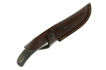Couteau Muela Setter 9266 lame 11cm en inox manche en bois de cerf + étui en cuir