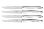 Coffret bois 4 couteaux à steak Alphonse Lou Laguiole inox monobloc - Miroir