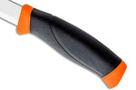 Couteau Mora Companion 11824 lame inox 10,4cm manche caoutchouc noir/orange + étui