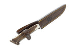Couteau Muela Gredos 9228 lame poli glace 14cm manche en bois de Cerf + étui en cuir