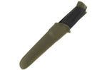 Couteau Mora Companion MG 11827 lame inox 10,4cm manche caoutchouc noir/kaki + étui