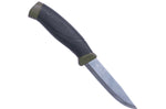 Couteau Mora Companion MG 11827 lame inox 10,4cm manche caoutchouc noir/kaki + étui