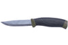 Couteau Mora Companion MG 11827 lame inox 10,4cm manche caoutchouc noir/kaki + étui