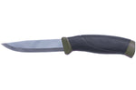 Couteau Mora Companion MG 11827 lame inox 10,4cm manche caoutchouc noir/kaki + étui