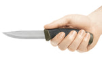 Couteau Mora Companion MG 11827 lame inox 10,4cm manche caoutchouc noir/kaki + étui