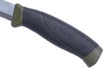 Couteau Mora Companion MG 11827 lame inox 10,4cm manche caoutchouc noir/kaki + étui