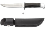 Couteau Buck 105 Pathfinder 0105BKS lame 12,7cm manche résine phénolique noir/alu + étui cuir