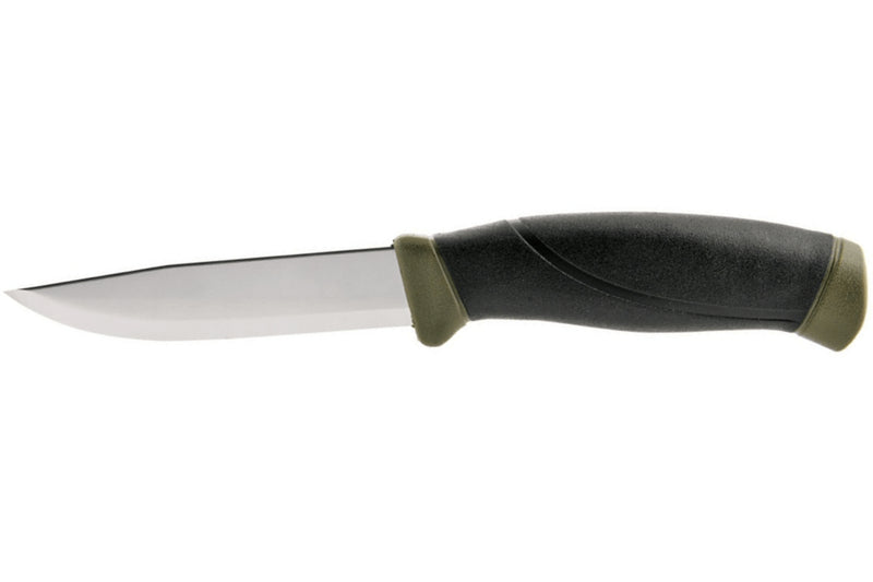 Couteau Mora Companion Heavy Duty MG 12210 lame carbone 10,4cm manche caoutchouc noir/kaki + étui