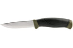 Couteau Mora Companion Heavy Duty MG 12210 lame carbone 10,4cm manche caoutchouc noir/kaki + étui