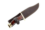 Couteau Muela Bowie 9238 lame en inox 16cm manche en bois de stamina + étui en cuir