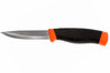 Couteau Mora Companion Heavy Duty F 12211 lame carbone 10,4cm manche caoutchouc noir/orange + étui