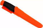 Couteau Mora Companion Heavy Duty F 12211 lame carbone 10,4cm manche caoutchouc noir/orange + étui