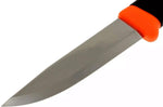 Couteau Mora Companion Heavy Duty F 12211 lame carbone 10,4cm manche caoutchouc noir/orange + étui