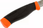 Couteau Mora Companion Heavy Duty F 12211 lame carbone 10,4cm manche caoutchouc noir/orange + étui