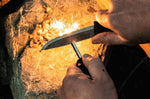 Couteau Mora Companion Spark 13567 lame inox 10,4cm manche caoutchouc noir avec pierre à feu + étui