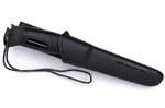 Couteau Mora Companion Spark 13567 lame inox 10,4cm manche caoutchouc noir avec pierre à feu + étui