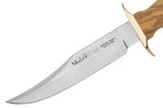 Couteau Muela Bowie 9271 lame en inox 16cm manche en bois d'olivier + étui en cuir