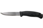 Couteau Mora Companion Spark 13567 lame inox 10,4cm manche caoutchouc noir avec pierre à feu + étui