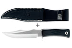 Couteau Muela 21733 lame en inox 17cm manche en gomme noire + étui noir