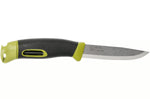 Couteau Mora Companion Spark 13570 lame inox 10,4cm manche caoutchouc vert avec pierre à feu + étui