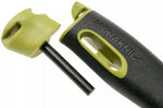 Couteau Mora Companion Spark 13570 lame inox 10,4cm manche caoutchouc vert avec pierre à feu + étui