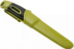 Couteau Mora Companion Spark 13570 lame inox 10,4cm manche caoutchouc vert avec pierre à feu + étui