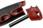 Couteau Mora Companion Spark 13571 lame inox 10,4cm manche caoutchouc bordeaux avec pierre à feu + étui