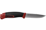 Couteau Mora Companion Spark 13571 lame inox 10,4cm manche caoutchouc bordeaux avec pierre à feu + étui