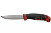 Couteau Mora Companion Spark 13571 lame inox 10,4cm manche caoutchouc bordeaux avec pierre à feu + étui