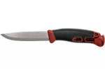 Couteau Mora Companion Spark 13571 lame inox 10,4cm manche caoutchouc bordeaux avec pierre à feu + étui