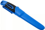 Couteau Mora Companion Spark 13572 lame inox 10,4cm manche en caoutchouc bleu et pierre à feu avec étui