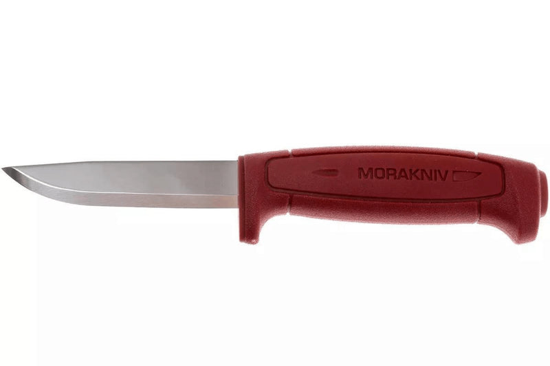 Couteau Mora Basic 511 12147 lame carbone 9,1cm manche polypropylène rouge + étui