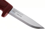 Couteau Mora Basic 511 12147 lame carbone 9,1cm manche polypropylène rouge + étui