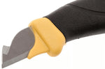Couteau Mora Électricien 12201 ambidextre lame inox 2,1cm manche en caoutchouc noir/jaune avec étui