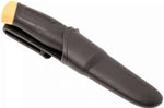Couteau Mora Électricien 12201 ambidextre lame inox 2,1cm manche en caoutchouc noir/jaune avec étui