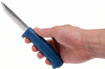 Couteau Mora Basic 546 12241 lame inox 9,1cm manche en polypropylène bleu avec étui